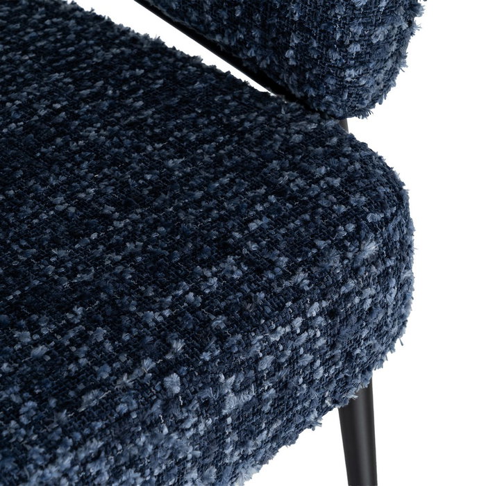 Sillón Azul Tejido-Metal Salón 71 X 70 X 75 cm (Set de 2)