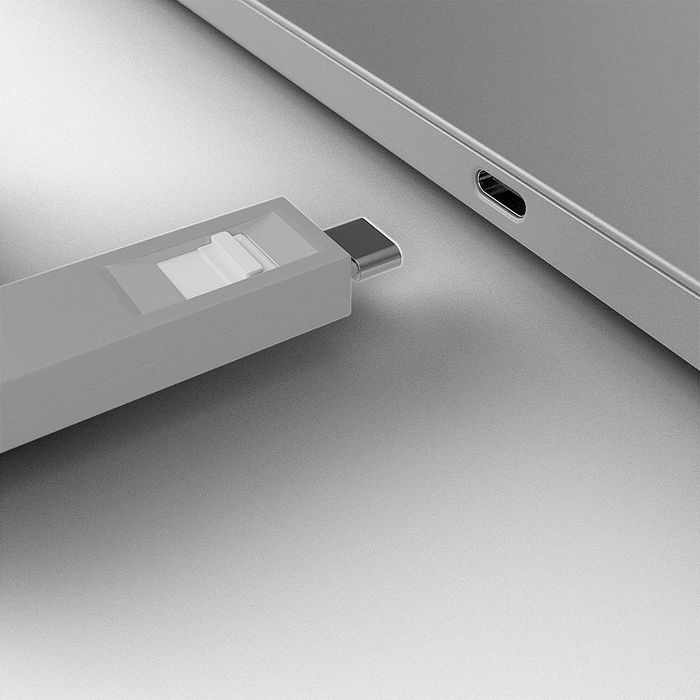 Lindy Bloqueador de Puertos USB Tipo C y Thunderbolt 3 con Llave, Blanco, 4 Unidades