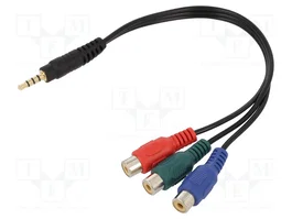 DeLOCK 62499 Cable de audio 3,5 mm macho a 3 x RCA hembra
