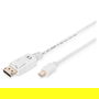 Digitus MiniDP -> DPort Cable DisplayPort 2m Macho/Macho Blanco