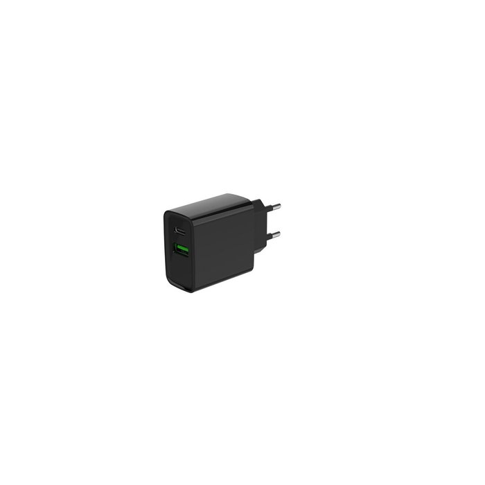Gembird TA-UC-PDQC20-01-BK Cargador Rápido USB Tipo C Negro