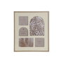 DKD Home Decor Marco Multifoto MDF y Cristal Beige para 5 Fotos