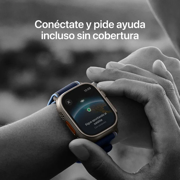 Apple Watch Ultra 3 GPS + Cellular 49mm Titanio Negro con Correa Milanese Loop Negra L