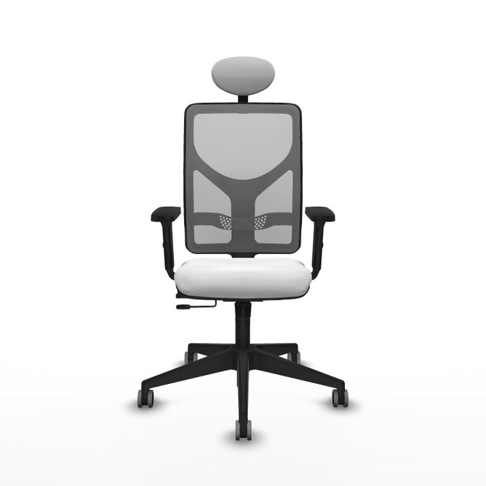 PIQUERAS Y CRESPO Silla de oficina Motilla con mecanismo Sincro/Traslack Blanco y Gris