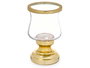 Giftdecor Portavela Copa Dorada Cristal y Acero 12 cm x 19.5 cm x 12 cm (Set de 6)