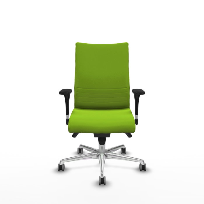 PIQUERAS Y CRESPO Silla Albacete Confidente Sincro Pistacho con Base de Aluminio y Brazos 1D