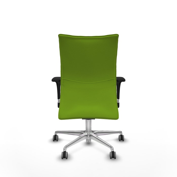 PIQUERAS Y CRESPO Silla Albacete Confidente Sincro Pistacho con Base de Aluminio y Brazos 1D
