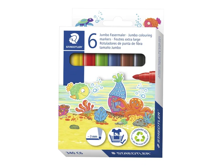 Staedtler Noris Club Rotuladores Colores Surtidos Estuche de 6 Unidades Staedtler Noris Club Rotuladores Colores Surtidos Estuche de 6 Unidades