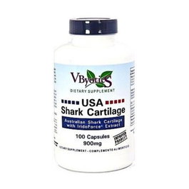 Vbyotics USA Shark Cartilage 100 cápsulas 900 mg con Harpagofito Iridoforce