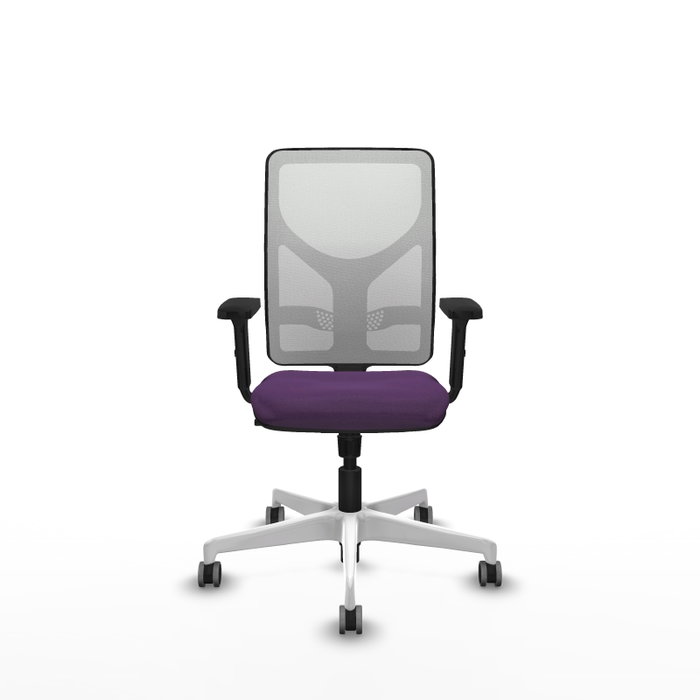 PIQUERAS Y CRESPO Silla de oficina Motilla con Mecanismo Sincro, Morado y Blanco