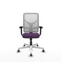 PIQUERAS Y CRESPO Silla de oficina Motilla con Mecanismo Sincro, Morado y Blanco