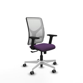 PIQUERAS Y CRESPO Silla de oficina Motilla con Mecanismo Sincro, Morado y Blanco