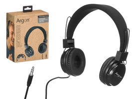 Argon Auriculares con Cable Negro Plástico 16x6.5x16 cm (Set de 12)