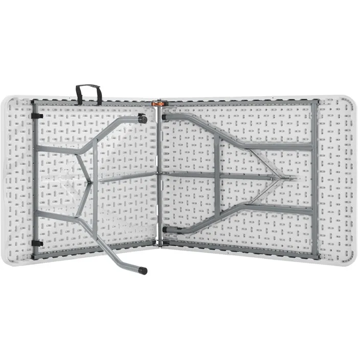 Mesa Plegable 180 cm Plástico Resistente a la Intemperie para 8 Personas Uso Interior y Exterior