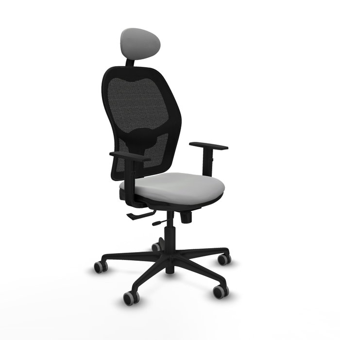 PIQUERAS Y CRESPO Silla de oficina Jorquera con mecanismo Sincro/Traslack Gris claro y Negro PIQUERAS Y CRESPO Silla de oficina Jorquera con mecanismo Sincro/Traslack Gris claro y Negro