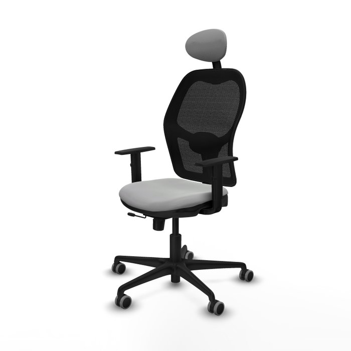 PIQUERAS Y CRESPO Silla de oficina Jorquera con mecanismo Sincro/Traslack Gris claro y Negro PIQUERAS Y CRESPO Silla de oficina Jorquera con mecanismo Sincro/Traslack Gris claro y Negro