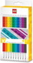 LEGO Set de 10 bolígrafos de tinta gel con colores variados y piezas LEGO de 1x4