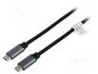 Digitus Cable USB-C a USB-C DB-300220-010-S de 1 m, Negro