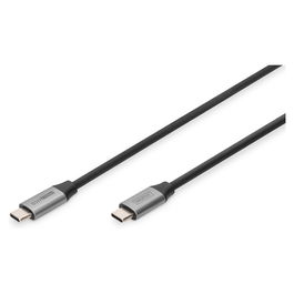 Digitus Cable de Conexión USB-C a USB-C USB 3.2 Gen 1 (5 Gbps) con USB Power Delivery 60W, 1 Metro, Color Negro