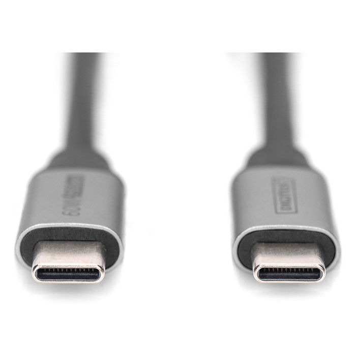 Digitus Cable de Conexión USB-C a USB-C USB 3.2 Gen 1 (5 Gbps) con USB Power Delivery 60W, 1 Metro, Color Negro