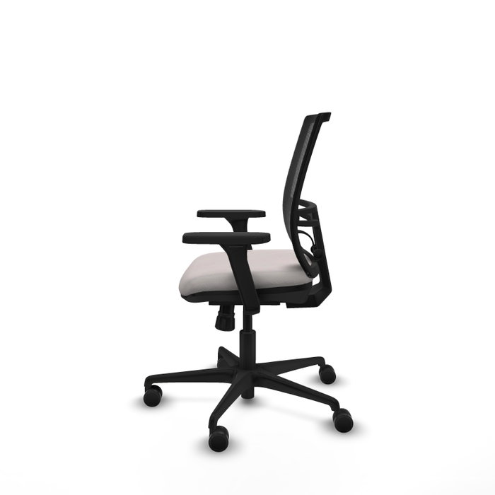 PIQUERAS Y CRESPO Silla de oficina Yunquera con mecanismo Sincro, Blanco y Negro PIQUERAS Y CRESPO Silla de oficina Yunquera con mecanismo Sincro, Blanco y Negro