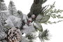 DKD Home Decor Corona de Mimbre y Piña Nevada (Pack de 2) de 46x7x46 cm