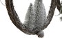 DKD Home Decor Corona de Mimbre y Piña Nevada (Pack de 2) de 46x7x46 cm