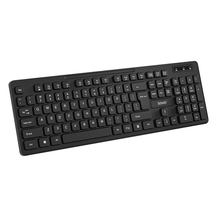 SAVIO Teclado Inalámbrico Slim US Layout Negro