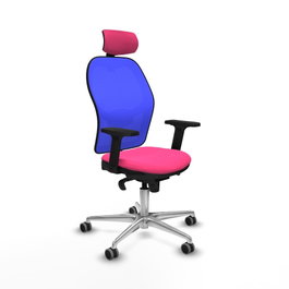 PIQUERAS Y CRESPO Silla de oficina Jorquera Rosa y Azul