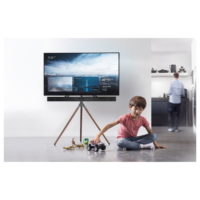 OneforAll Soporte de Pie para TV WM7471 Gris Madera 65 Pulgadas