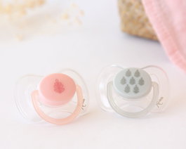 KioKids Set de 2 Chupetes Ortodónticos Rosa y Gris 6-12 Meses