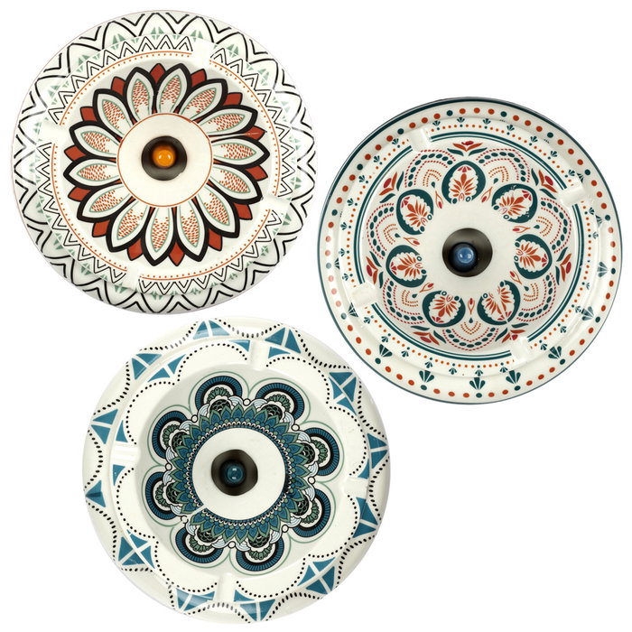 Home Deco Factory Cenicero con Agua Mirage XLL - Cenicero Marroquí grande para exterior, diámetro 25 cm