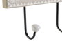 DKD Home Decor Perchero Pared Rk 22 Estilo Indio Folk Multicolor Blanco Mango y Cerámica 48.5 x 5 x 17.5 cm (2 Unidades)