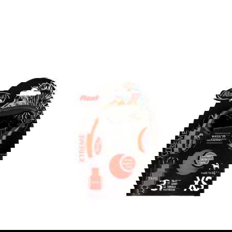 Flexi Flexi-Extrem 3M Correa para Perro Hasta 15 kg, Cinta de Amortiguación Integrada