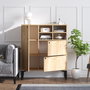 Hanah Home Ewa Consola Roble Zafiro 100x125x35 cm Múltiples Estantes