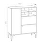 Hanah Home Ewa Consola Roble Zafiro 100x125x35 cm Múltiples Estantes