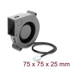 DeLOCK Ventilador radial 12V CC 75x75x25mm 3 Pin