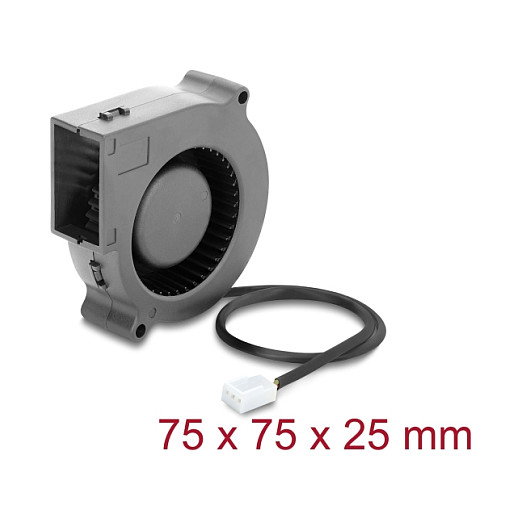 DeLOCK Ventilador radial 12V CC 75x75x25mm 3 Pin DeLOCK Ventilador radial 12V CC 75x75x25mm 3 Pin