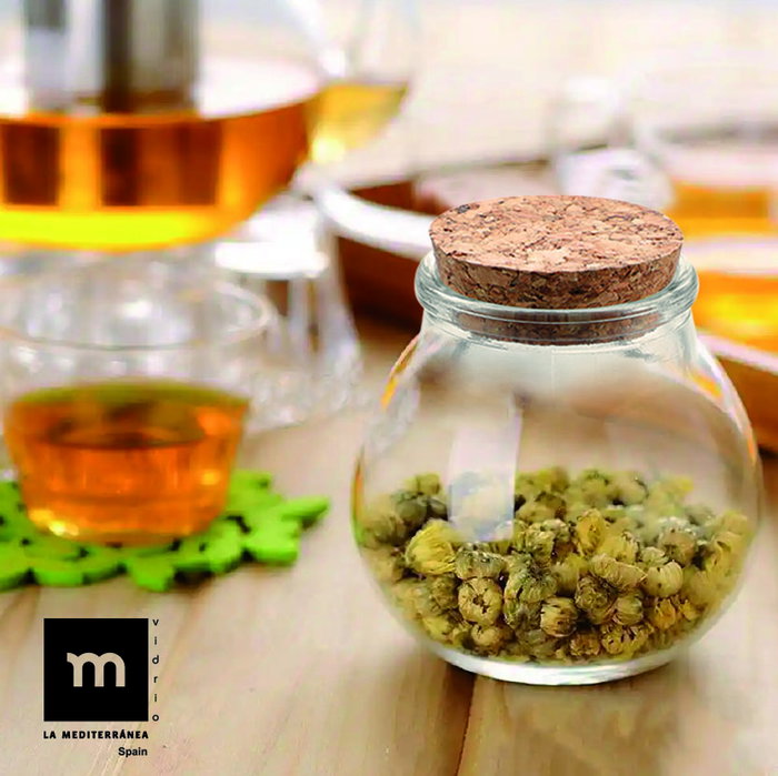La Mediterranea Tarrito de Vidrio con Tapón de Corcho 85 ml (36 Unidades)bu La Mediterranea Tarrito de Vidrio con Tapón de Corcho 85 ml (36 Unidades)bu