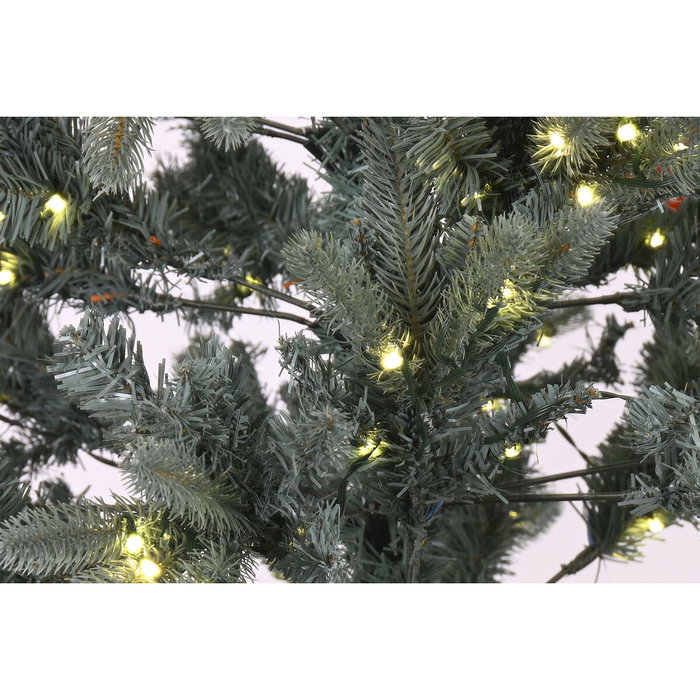 DKD Home Decor Árbol de Navidad LED 210 cm Verde con Luces Cálidas y Multicolor