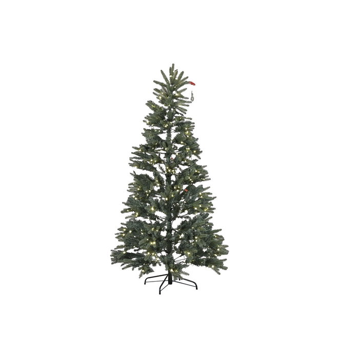 DKD Home Decor Árbol de Navidad LED 210 cm Verde con Luces Cálidas y Multicolor