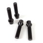 OMP Juego de 4 Tornillos M12x1.5 Cónico Largo 50mm Negro con Llave 17mm