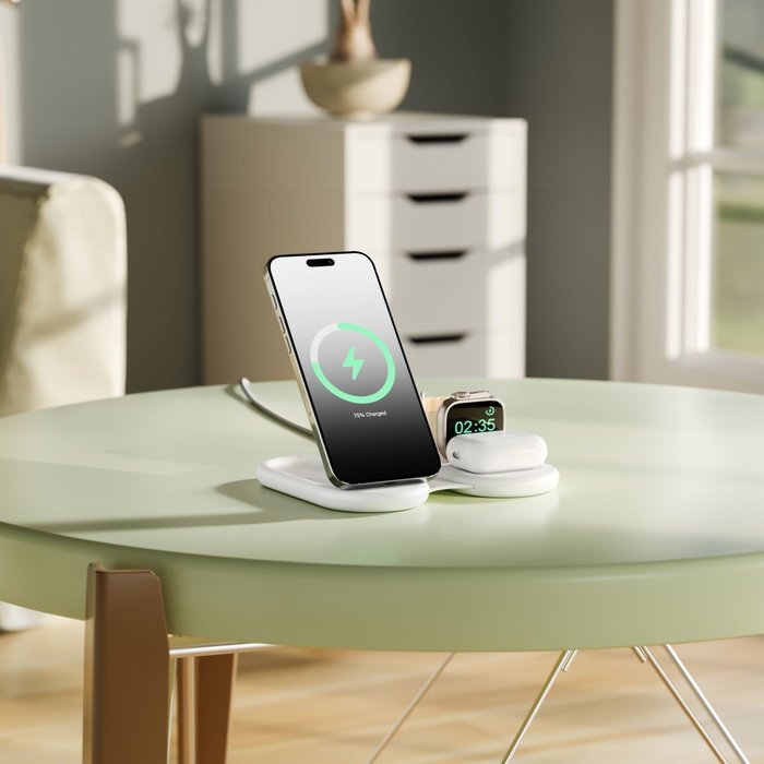 ALOGIC PackAway Cargador Inalámbrico 3 en 1 Qi2
