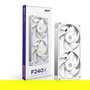 NZXT RF-U24PN-W1 Ventilador RGB 240mm F240X, Dual 120mm, 24 LEDs, PWM, Blanco, Flujo de Aire 104 CFM, Compatible con Caja de PC