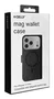 Celly WALLYMAG Funda cartera para iPhone 17 Pro, con MagSafe, soporte de sobremesa, 3 bolsillos para tarjetas, imitación piel, negro