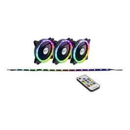Inter-Tech Argus RS-04 RGB (3x ventiladores RGB 120mm + banda LED 50cm)