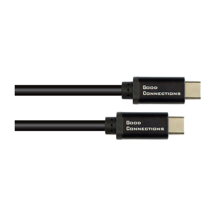 GoodConnections Cable USB-C a USB-C 2.0 de 0,5 m, 100W, Negro