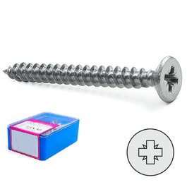 Duver Tornillos para Madera Cabeza Plana Pozidrive Largo 35mm Diámetro 5mm