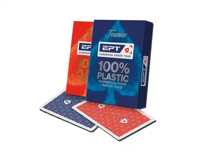 Fournier Baraja Póker Inglés Plástico European Poker Tour Índice Gigante 55 Cartas