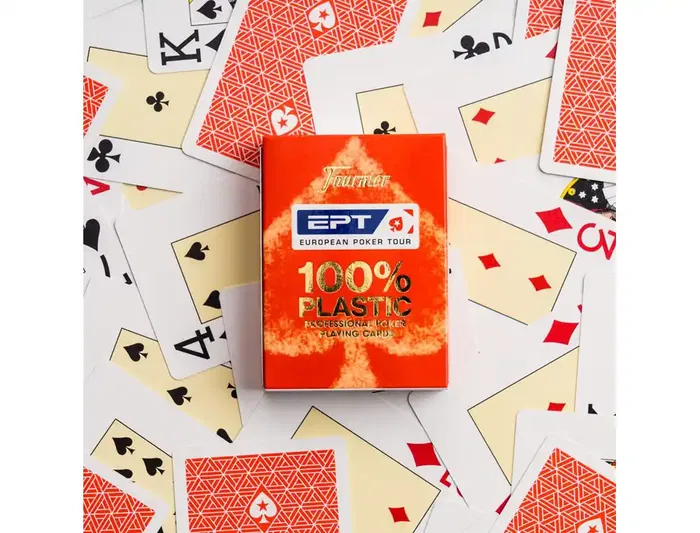 Fournier Baraja Póker Inglés Plástico European Poker Tour Índice Gigante 55 Cartas